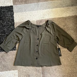 Haute Monde Brand Olive colored Blouse